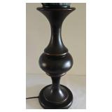 Lovely Art Glass Style Shaded Wooden Table Lamp