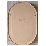 Wicker Framed Mirror & Large Wooden Basket