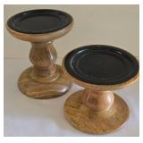 Vast Wooden Candleholder Grouping