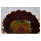 Vintage Fenton Carnival Glass Candy Dish Grapevine Pattern, Vintage Fenton Orange Tree Footed Bowl & More