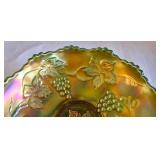 Vintage Fenton Carnival Glass Candy Dish Grapevine Pattern, Vintage Fenton Orange Tree Footed Bowl & More