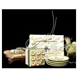 Fun Beach Decor including Frame with Shells, Coasters and More