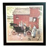 Norman Rockwell Framed Print, The Famous Model T was "Boss of the Road"