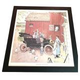 Norman Rockwell Framed Print, The Famous Model T was "Boss of the Road"