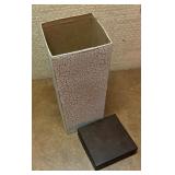 Three Decorative Boxes with Metal Tops