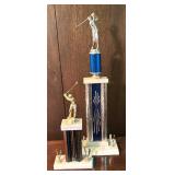 Two Vintage Golf Trophies