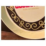 Vintage Budweiser King of Beers Resin Serving Tray