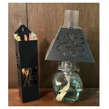 Charming Vintage Oil Lamp and Match Holder