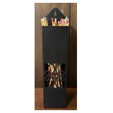 Charming Vintage Oil Lamp and Match Holder