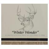 "Winter Wonder" Collectors Edition Print by Leo Stans including Commemorative Stamp and Coins
