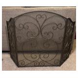 Scroll Accented Fireplace Screen