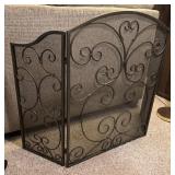 Scroll Accented Fireplace Screen