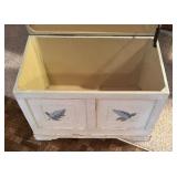 Vintage White Petite Trunk with Floral Accents