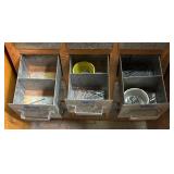 Multi Drawer Nail Cabinet Filled with a Variety of Many Kinds of Nails