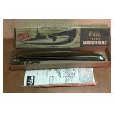 Vintage Monogram U.S. Navy LST 608, O-lin Fleet Submarine and Comets Amazing Flying Model Kits