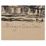 "Three Pines" Signed Print by Birger Sandzen