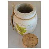 Three Decorative Corked Pottery Pots