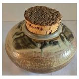 Three Decorative Corked Pottery Pots