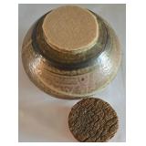Three Decorative Corked Pottery Pots