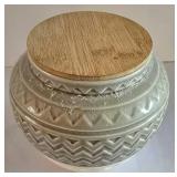 Three Decorative Corked Pottery Pots