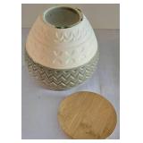 Three Decorative Corked Pottery Pots