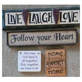 Collection of Inspirational Wall Plaques
