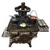 Vintage Miniature Cast Iron Wood Cook Stove