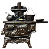 Vintage Miniature Cast Iron Wood Cook Stove