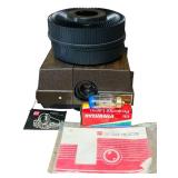Vintage Slide Projector, Slide Carousal and Light Bulb