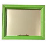 Lovely Decor including Wooden Leaf Platter, Small Mirrors, Faux Plant, Green Mirror and More