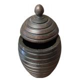 Lovely Decor including Wooden Leaf Platter, Small Mirrors, Faux Plant, Green Mirror and More