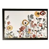 Fabric Floral Framed Wall Art