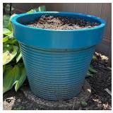 Trio of Turquoise Resin Planter Pots