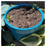 Trio of Turquoise Resin Planter Pots