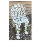 Gorgeous Grape Vine Patterned Cast Iron Garden Chair
