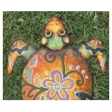 Colorful Metal Decorative Sea Turtle Wall Hanging