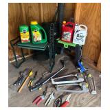 Grand Gardening Grouping including Benches, Tools, Sprinklers, Fencing and More!