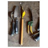 Grand Gardening Grouping including Benches, Tools, Sprinklers, Fencing and More!