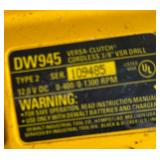 Dewalt Versa Clutch Cordless Drill Model: DW945