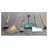 Shovels, Rake and Hoe