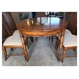 Vintage Dixie Tahiti Dining Table with Six Chairs