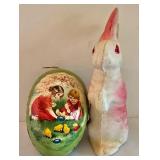 Vintage Cardboard Paper Mache Easter Set