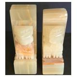Pair of Onyx Aztec Style Bookends