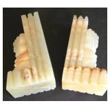 Pair of Onyx Aztec Style Bookends