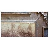 Vintage Rustic Framed Holland Print on Glass