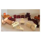 Sweet Collection of Wooden Dollhouse Furniture