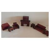 Sweet Collection of Wooden Dollhouse Furniture