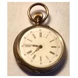 Small Pre-WWII Remontoir Cylindre 10 Pocket Watch