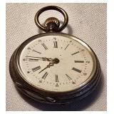 Small Pre-WWII Remontoir Cylindre 10 Pocket Watch