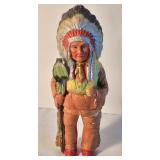 Set of Hand-Painted Ceramic Native American Figures
